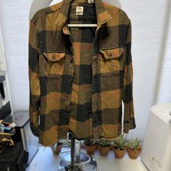 Men Brown Levi’s Flannel Shirt