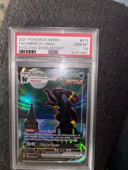FOR SALE — GRAIL ALERT! ✨ 🌙 Umbreon VMAX (Secret Rare) — Evolving Skies #215/203 🏆 PSA 10 — GEM MINT