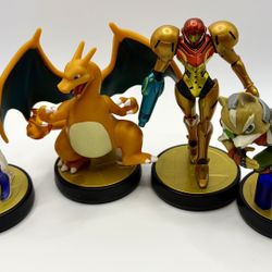 Nintendo Amiibos - Charizard, Star Fox, Sheik & Samus Metroid 