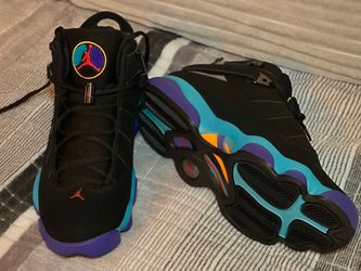 Air Jordan 6 Rings Black Aqua Sneakers