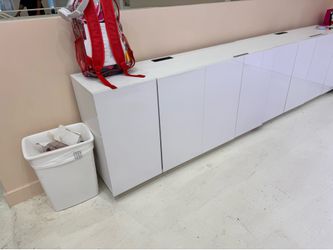 White Cabinets w/ LED lights