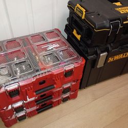 Milwaukee And DeWalt Pack out Toolbox Sets