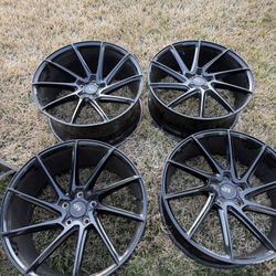 🔥 22” Savini Black Di Forza Wheels – 5x130 – Staggered – Porsche/Audi/BMW Fitment 🔥