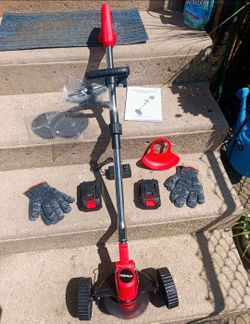 Cordless Electric Lawn Mower Trimmer