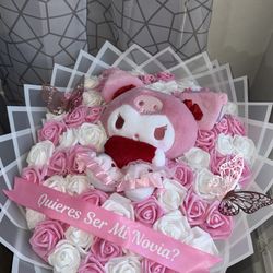 Kuromi Flower Bouquet Ramo Roses National Girlfriend Day Birthday Gift