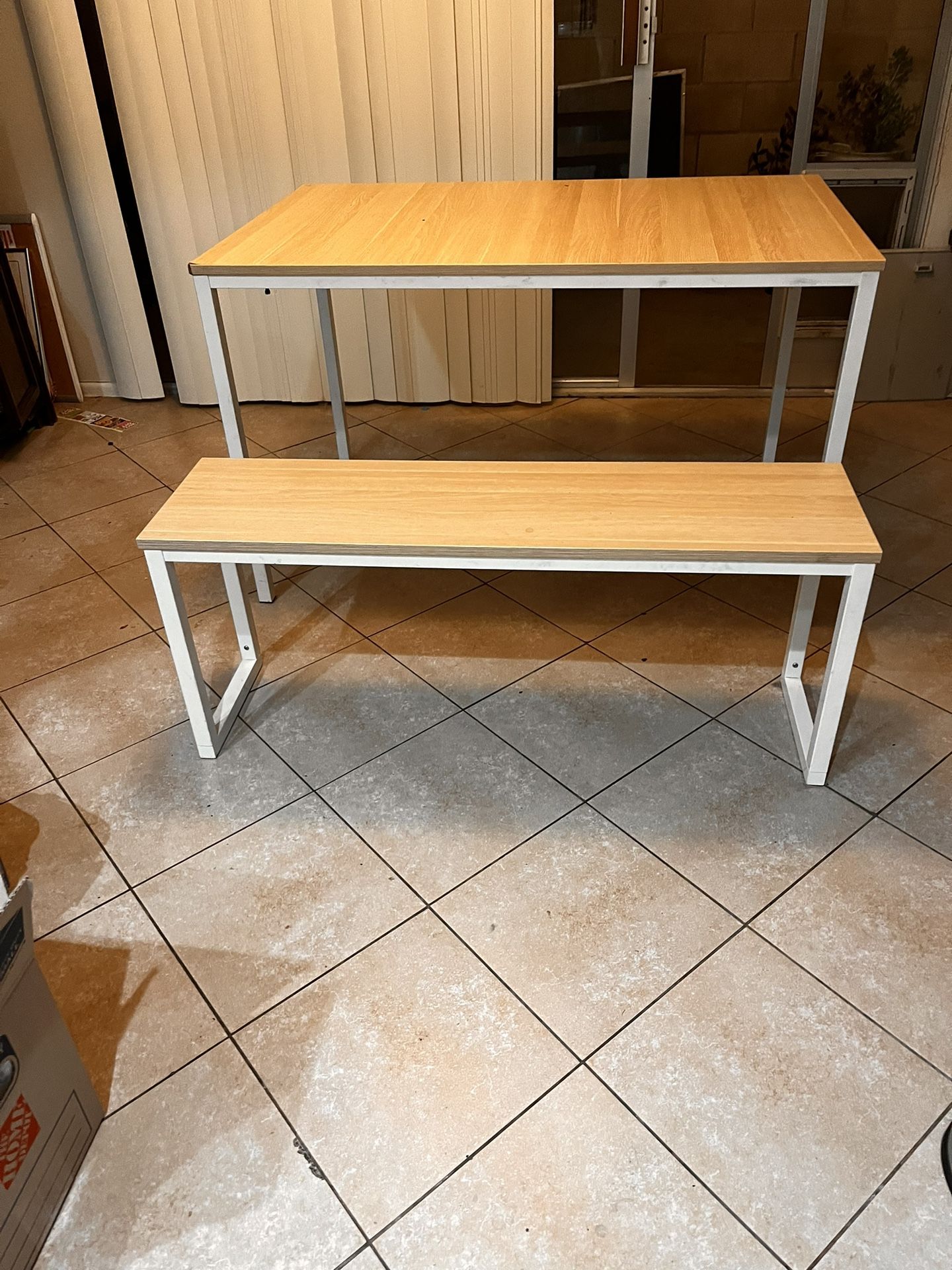 Dining Table With Two Benches