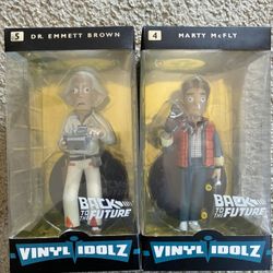 Funko Vinyl Idolz Back to the Future Marty McFly #4 & Doc Brown #5 NEW SEALED
