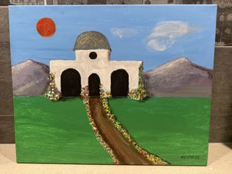 Mountain Home, Acrylic Painting, 16 X 20