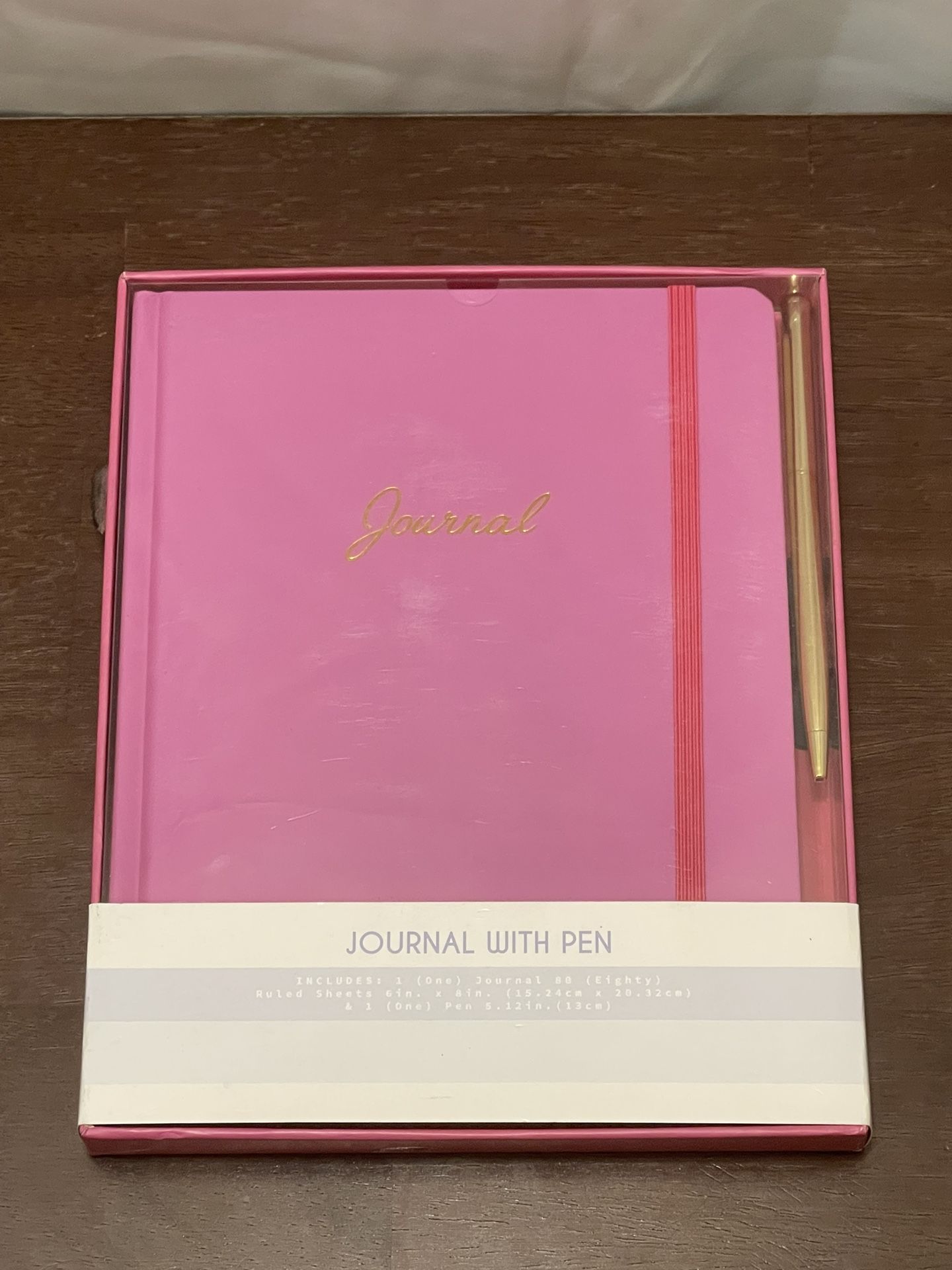 Pink Journal with pen