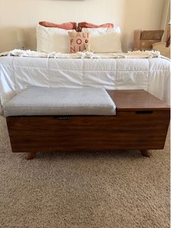 Mid-Century Modern Storage Bench