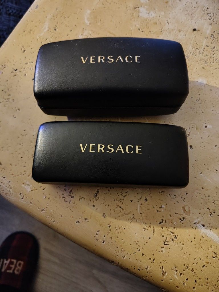Female And Male Versace Black Sunglasses Set
