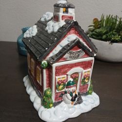 🎄🎅☃️Beautiful House Christmas cookie jar☃️🎅🎄