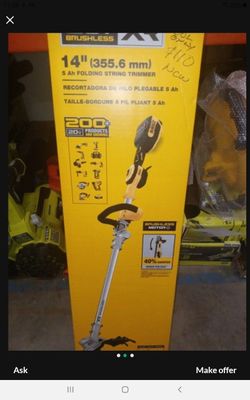 RYOBI 20V 14"5 AH FOLDING STRING TRIMMER TOOL ONLY