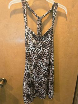 Princess Polly leopard print halter mini dress