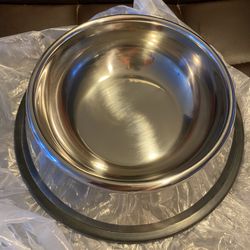 Stainless steel pet bowl large