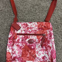 Coach Nylon Getaway Floral File Crossbody Bag