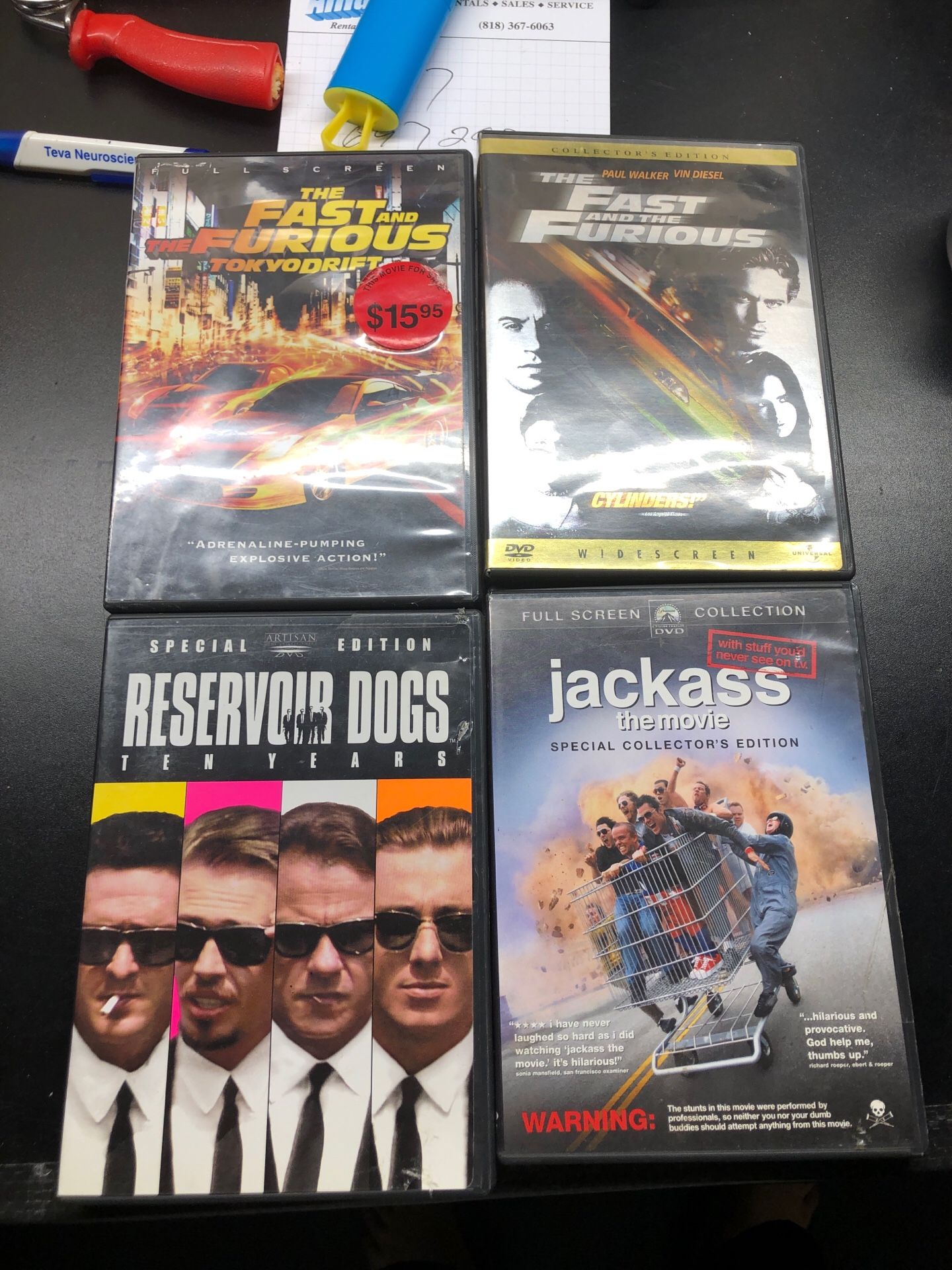 fast and furious, reservoir dogs and other dvds Music Music
