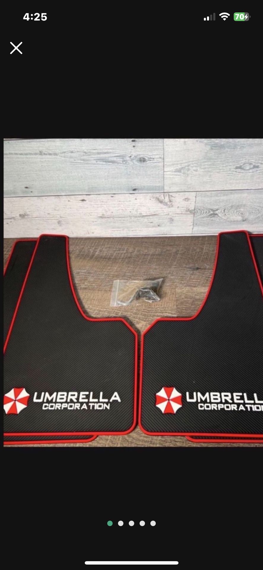 Umbrella Corporation Mud Flaps Splash Guards Front Rear 4 pcs