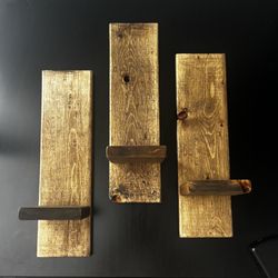 Handmade Candle Shelf/Decorative Shelf Set Of 3. 