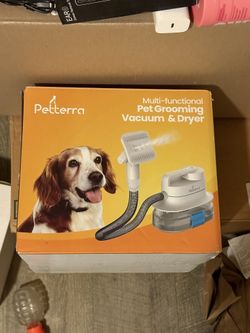 Pet Terra FurPerfect Pro 3-in-1 Grooming Kit: 99% Vacuum Suction, Dryer & Clippers. Includes Grooming Tools, 4L Dust Cup, Low Noise. Ideal for Dogs, C