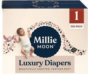 Millie Moon Luxury Soft Baby Diapers Size 1, 6-11 lbs. 31 Count