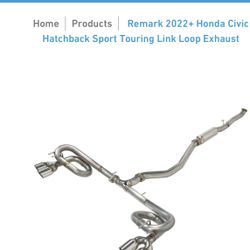 Remark 2022+ Honda Civic Hatchback Sport Touring Link Loop Exhaust