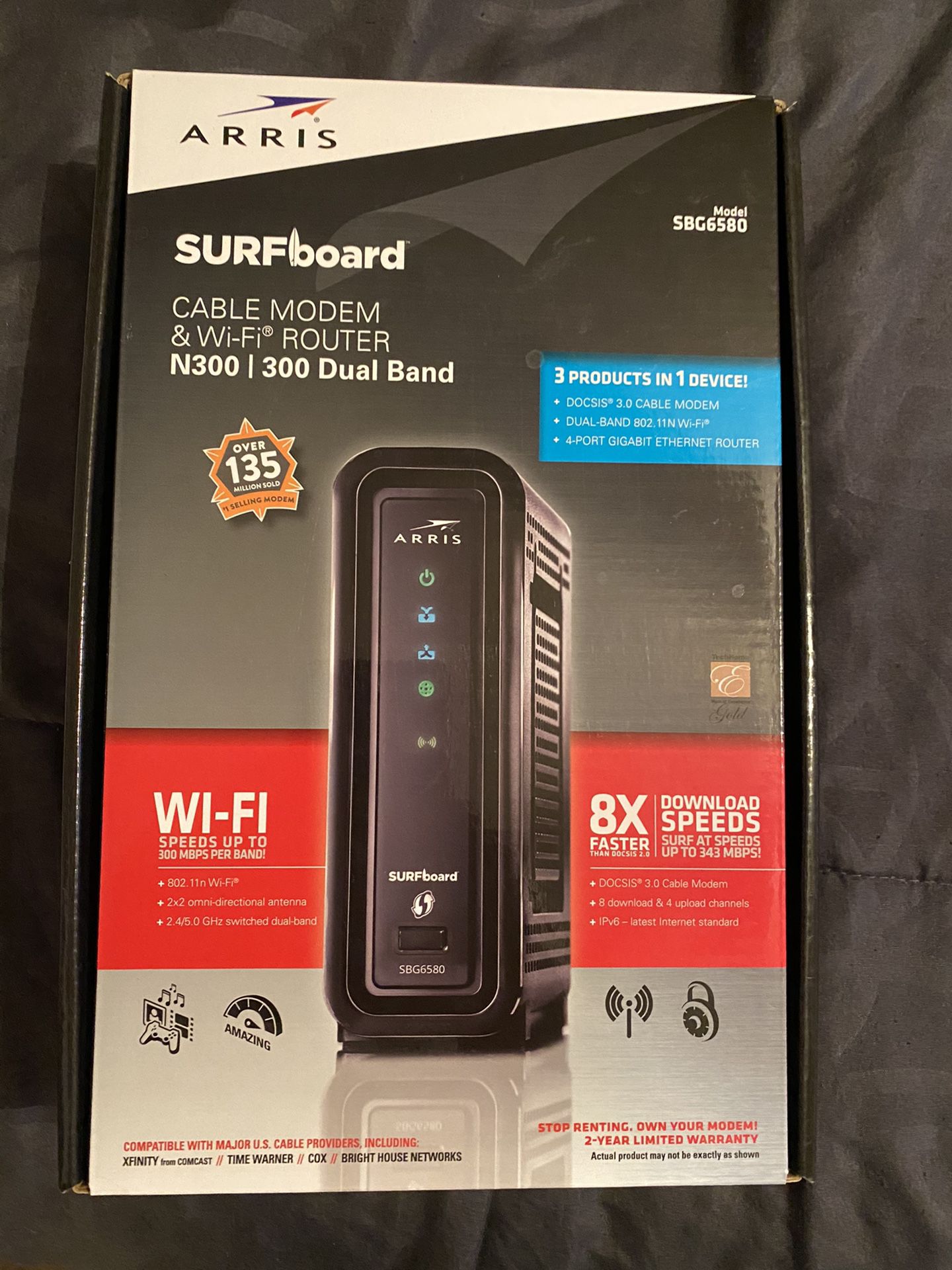 Arris Surfboard cable & wifi modem/router combo
