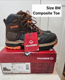 Wolverine Composite Toe Work Boots Size 8