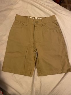 Boy's khaki casual shorts (5 size / 100% pure cotton) Brand: U.S. POLO ASSN. (American Polo Association) Size: 5 size (suitable for children aged app