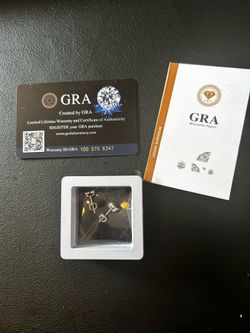 Brand New Sealed GRA Moissanite Stud Earrings With Tags
