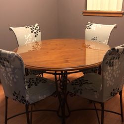 Wooden Table With Four Chairs