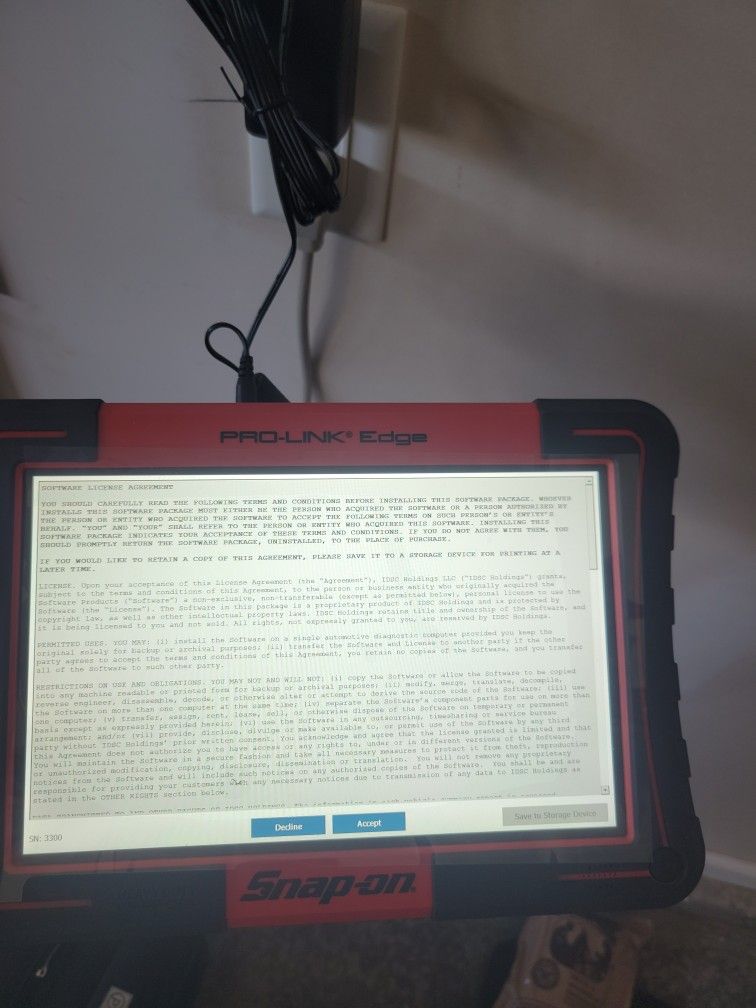 Snap ON HEAVY DUTY EEHD189090 Pro Edge Scanner