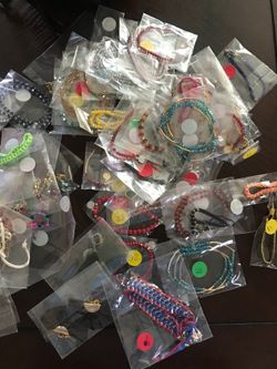Bracelets and earrings