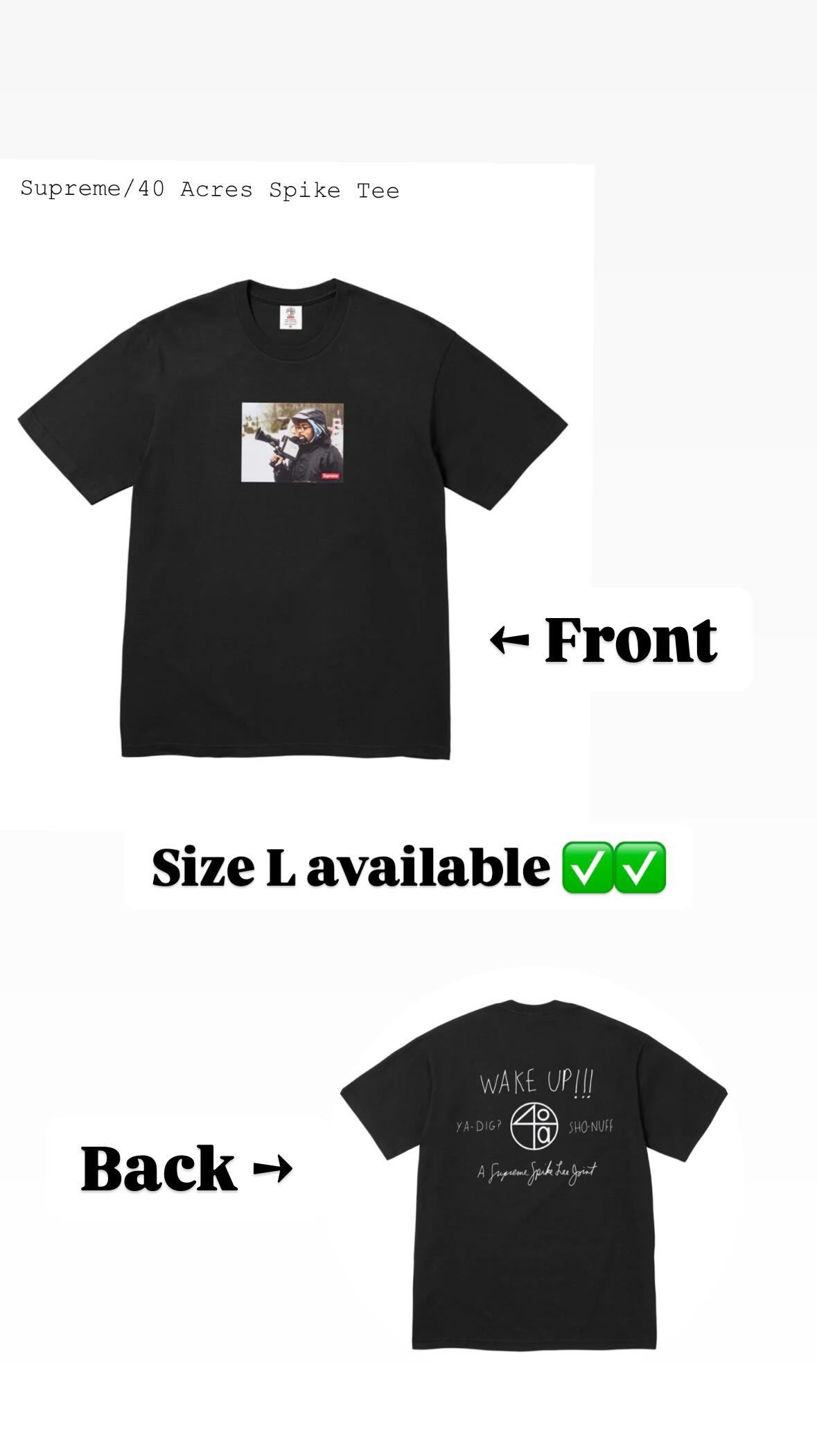 Supreme SS 25 Week 9 Supreme /40 Acres Twill Baseball Jersey, Supreme/40 Acres Spike Tee, Curve Piping Hooded Sweatshirt