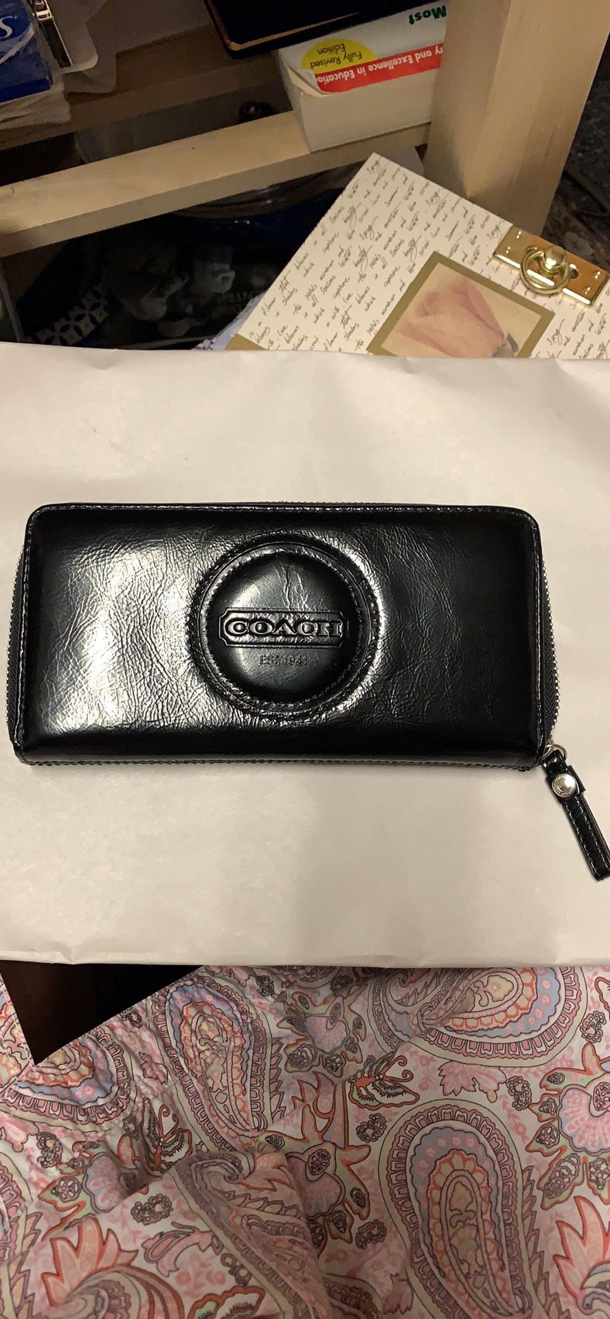 Coach large wallet lots of space inside