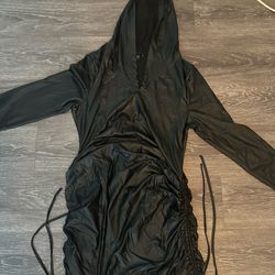 Black Leather Dress,, Size 2XL