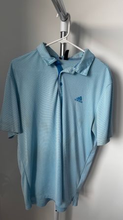 Stylish Adidas Light Blue Polo – Size Large – Performance Golf Shirt