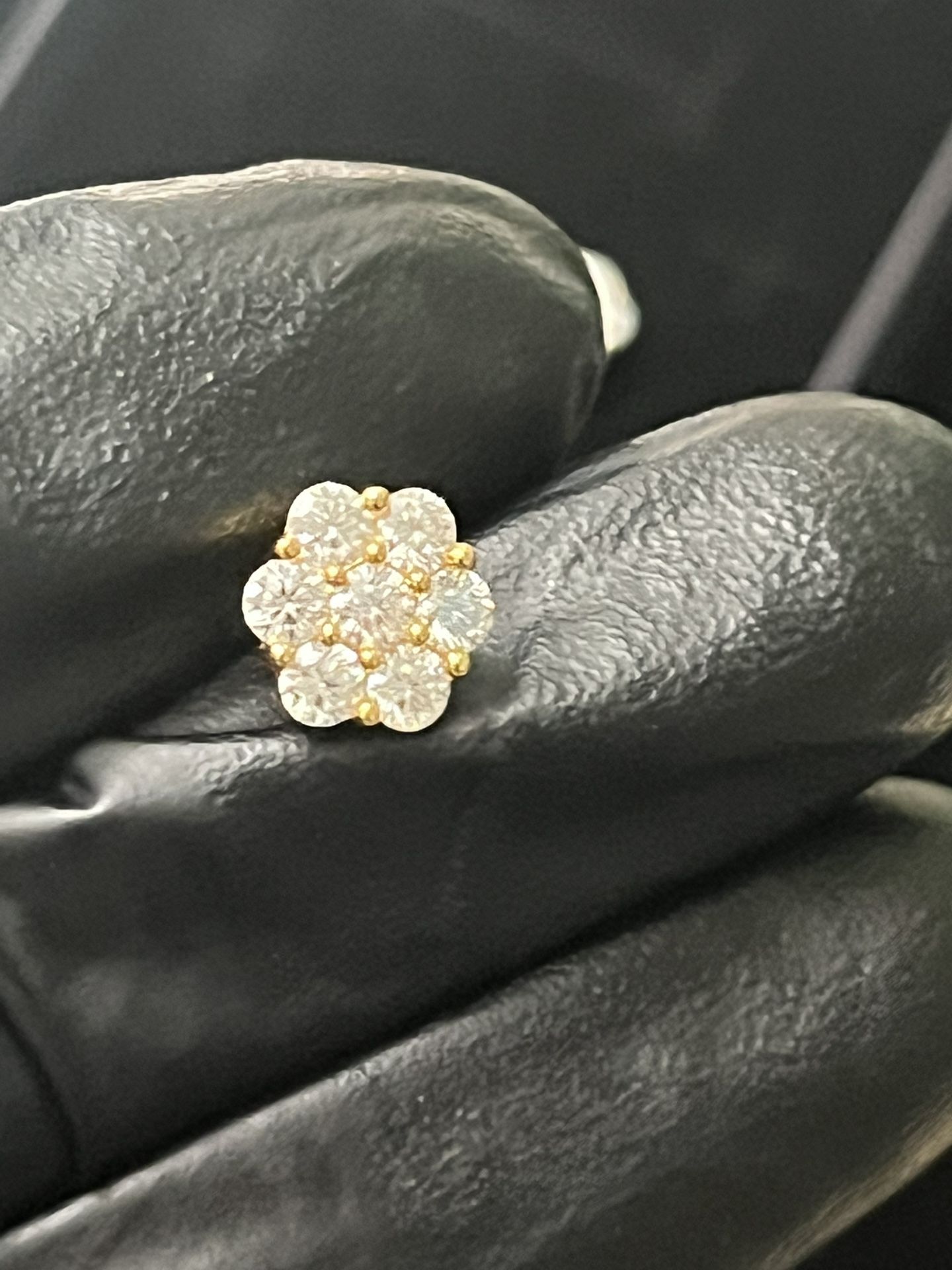 14k Gold Over Sterling Sliver Moissanite Earrings