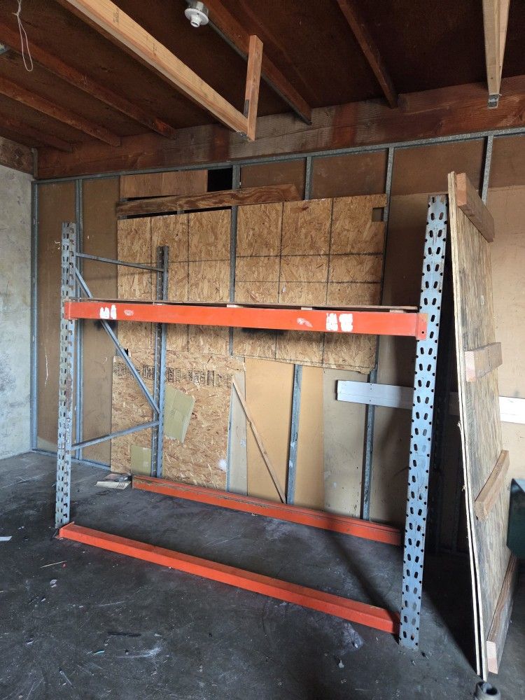 Industrial Pallet Shelfs Both .size Long 8"ft X Deep 42" Inch Tall 7"ft..$120 For Both..