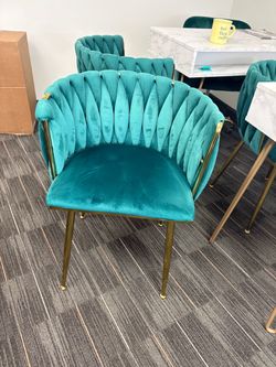 🔥 MOVING SALE – TEAL VELVET & GOLD CHAIRS 🔥/ 🔥 ¡LIQUIDACIÓN POR MUDANZA! 🔥