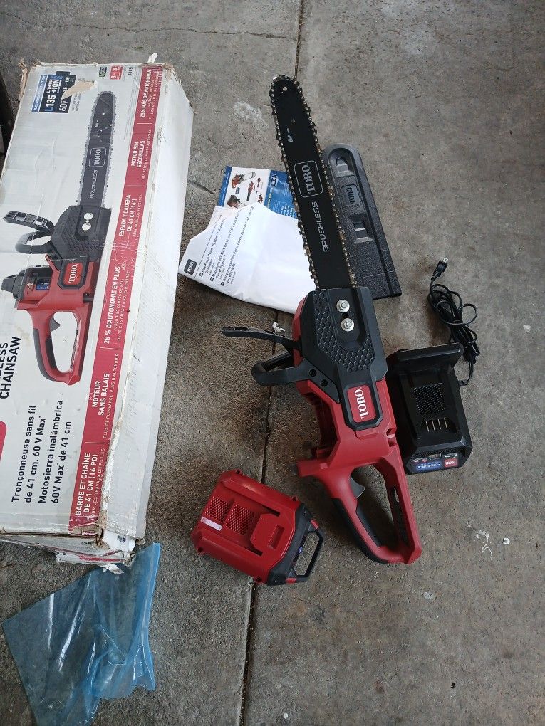 Toro 60v 16" Chaisaw Kit $195 Price Firm 