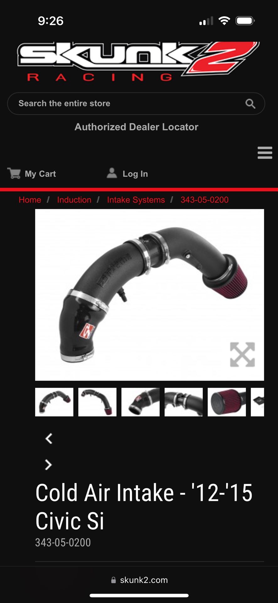 Civic Si Skunk 2 Cold Air Intake