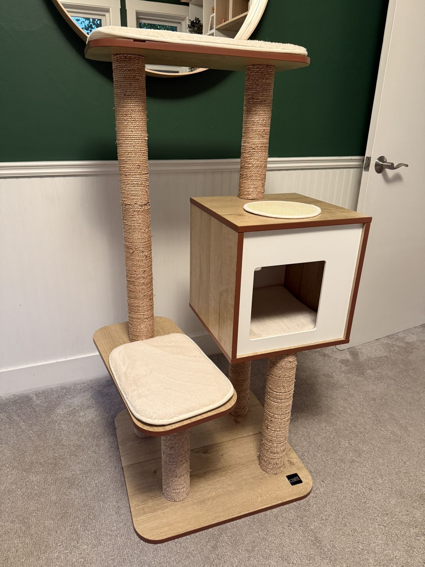 Catit Vesper High Base Oak Cat Tree Tower