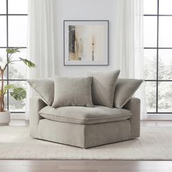 🚨Furniture Sale🚨  Sereen Fabric Corner Chair with 2 Pillows, Taupe
