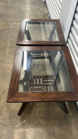 Wooden end tables