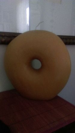 Huge unused candle gold color
