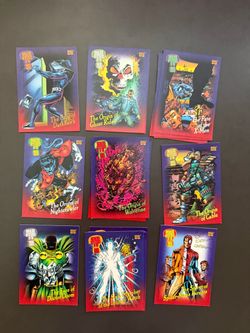Lot of 16 of the 1993 SKYBOX MARVEL UNIVERSE IV SUPER HEROES
