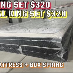 King Size Pillow Top Mattress With Box Spring Included