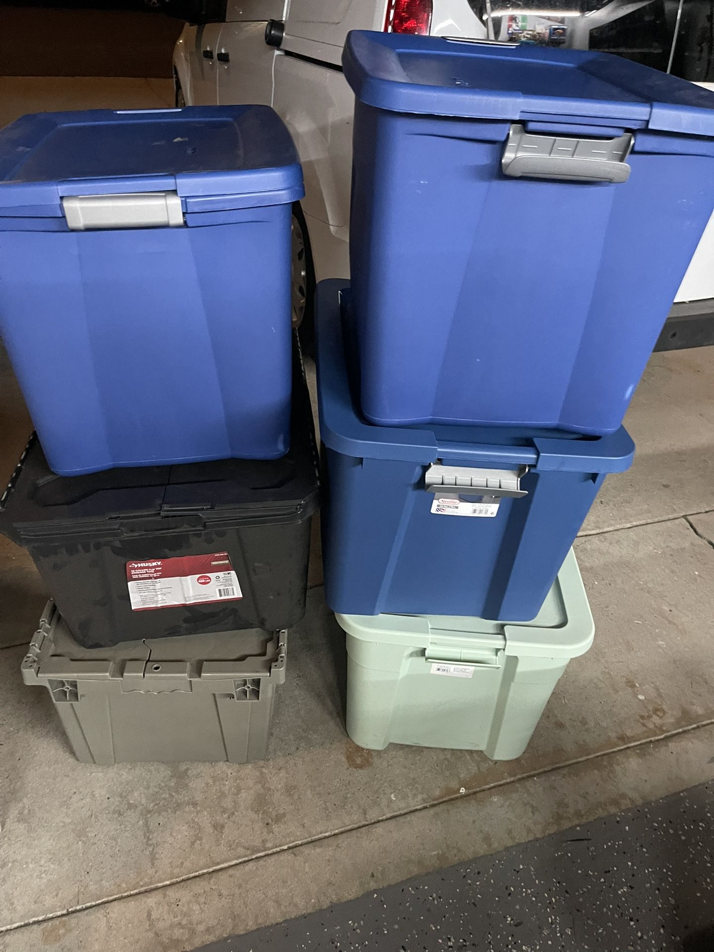 8 Storage Totes Boxes