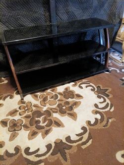 Entertainment center w/50" TV stand with glass shelves 46" x 15"wd x 23"H